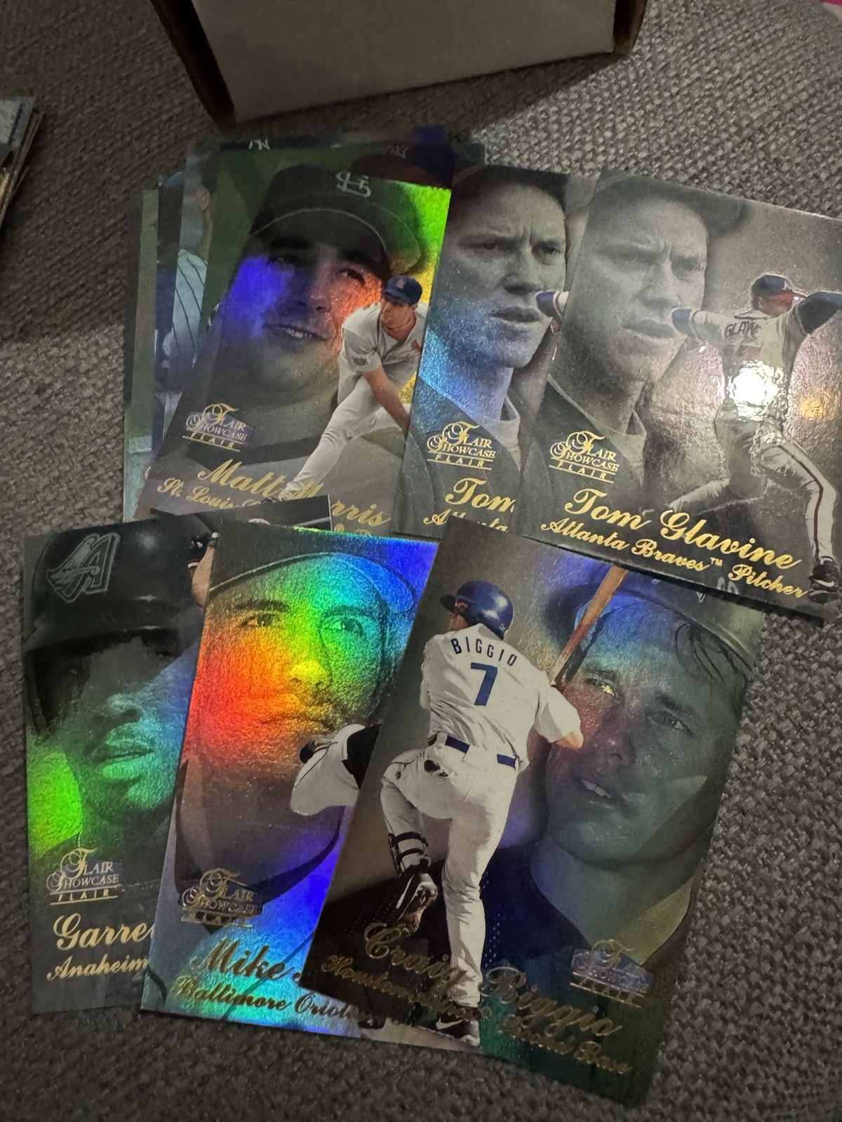 1998 Flair Showcase Baseball Row 1,2,3 Lot Of 71 & Topps Gold Label 18 Cards