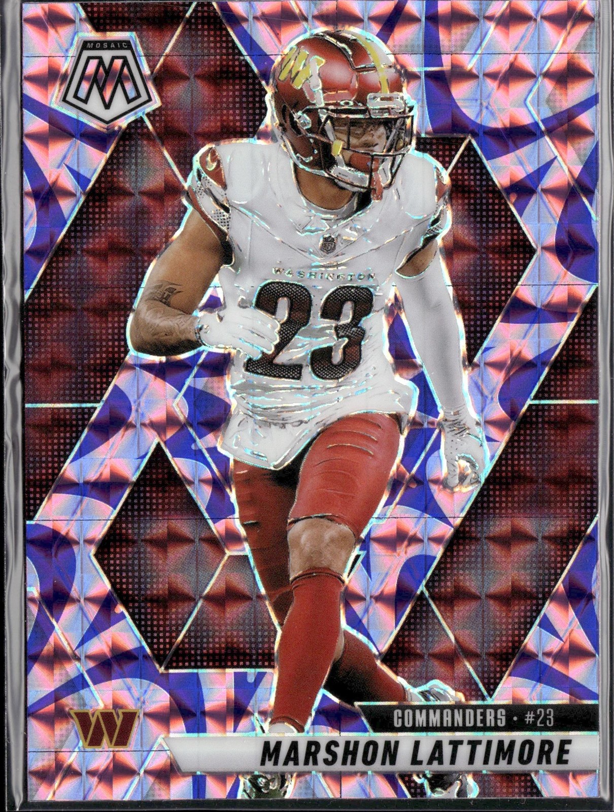 2025 Panini Mosaic #7 Marshon Lattimore Mosaic Camo Pink