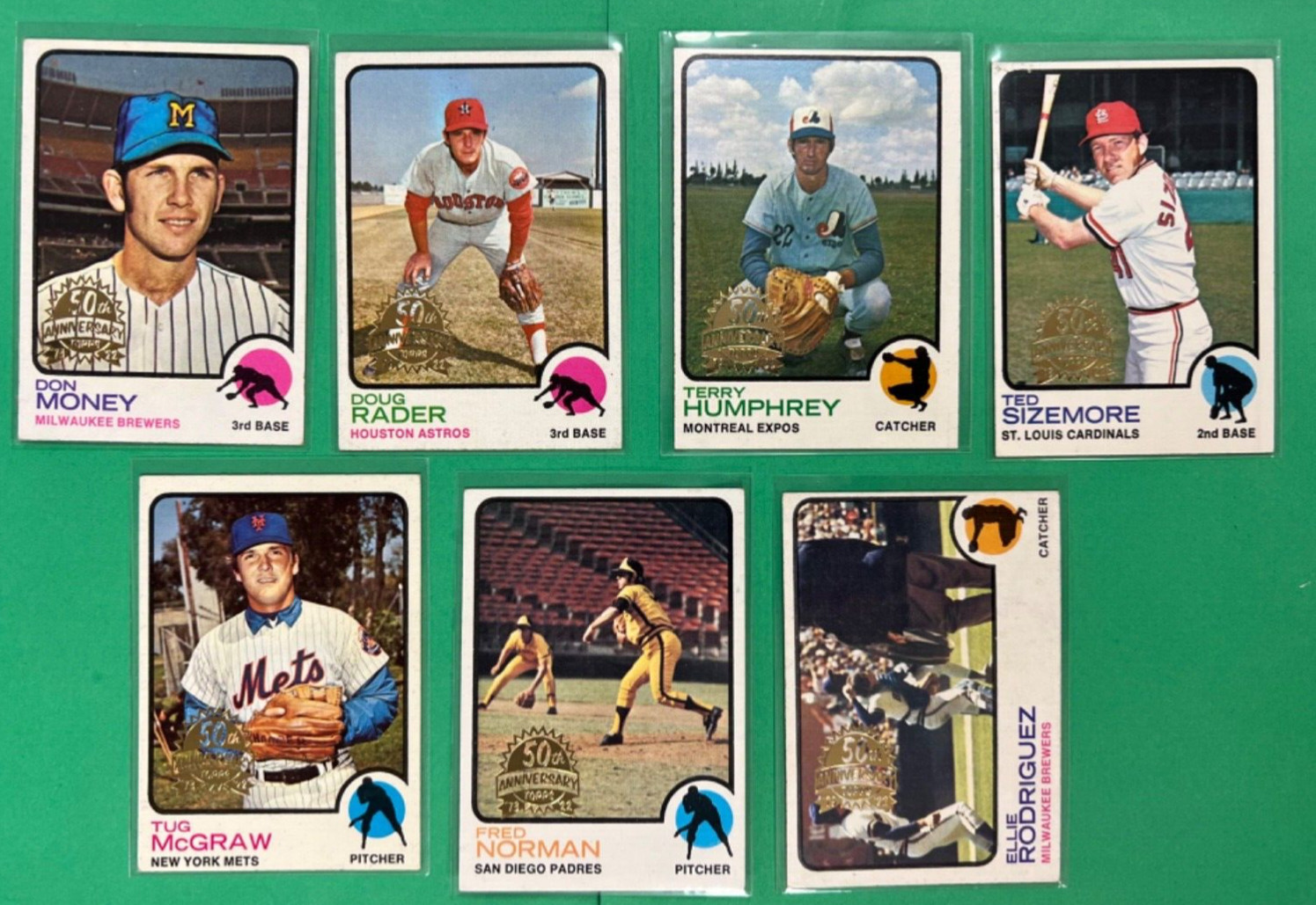 2022 TOPPS HERITAGE BASEBALL ORIGINAL STAMPED BUY BACK LOT (7) MCGRAW, MONEY