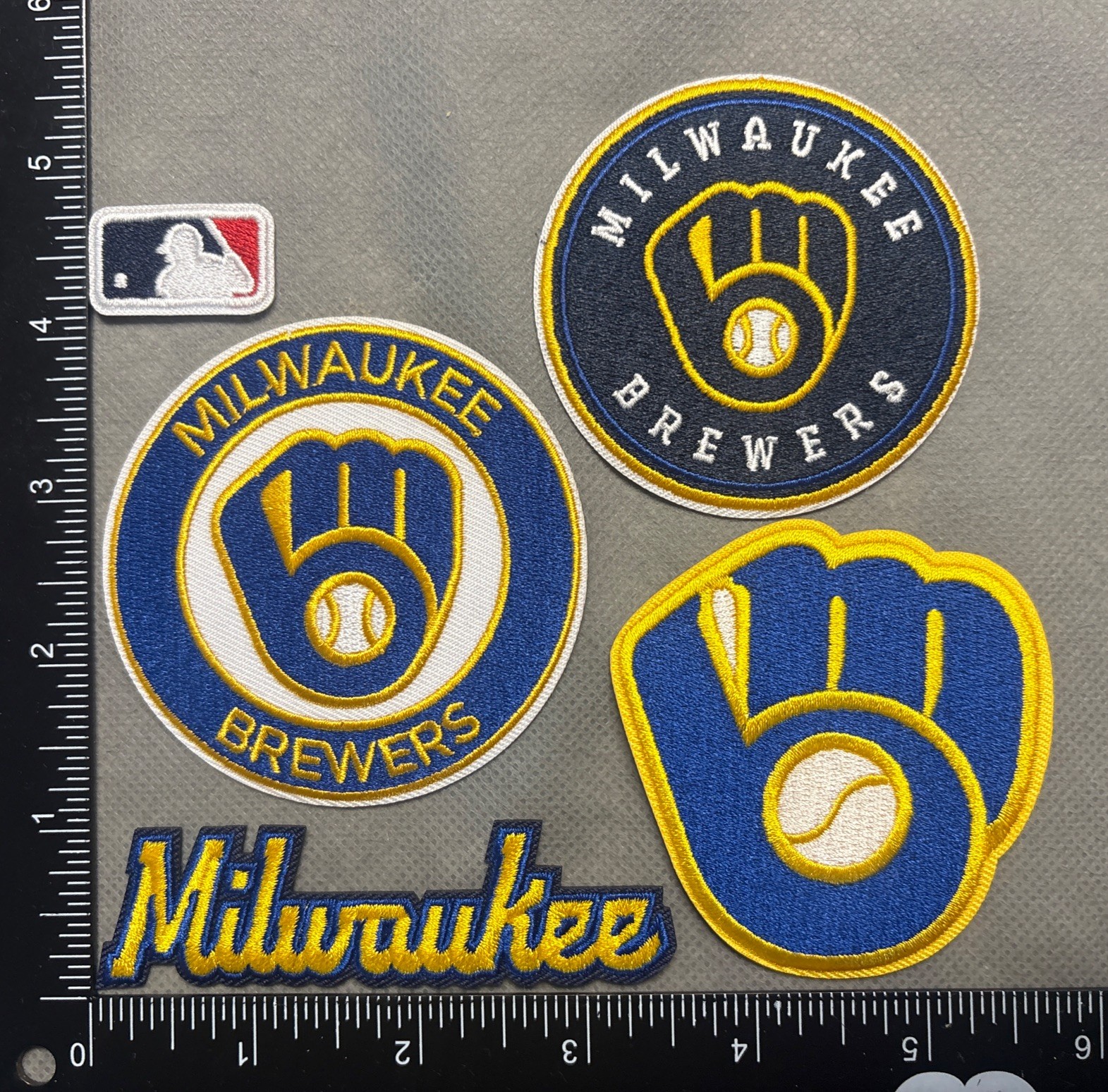 MILWAUKEE BREWERS LOT SET OF 5 MLB BASEBALL IRON ON PATCHES