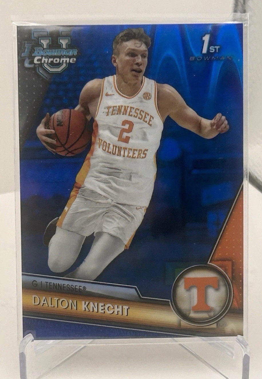 2023-24 Bowman University Chrome – Dalton Knecht #48 Blue RayWave Refractor /199