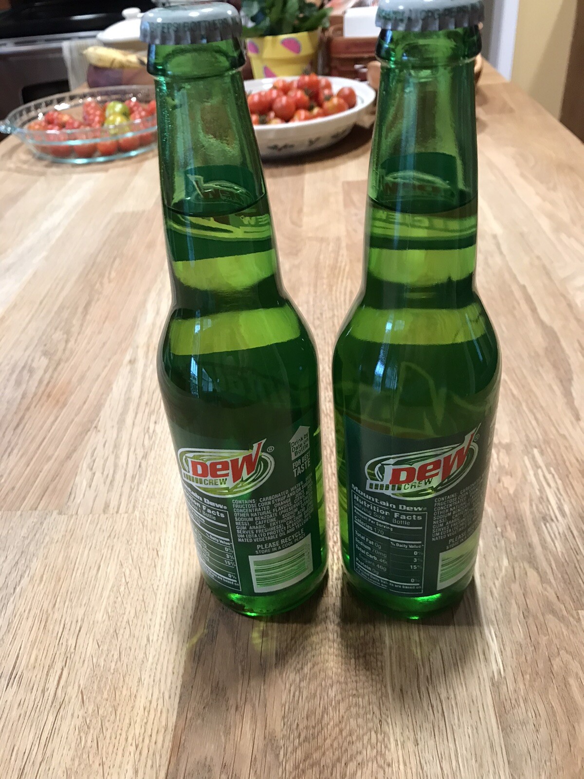 2 Bottle Set Mountain Dew Racing Team Dew Crew Full 12oz NASCAR Bottles