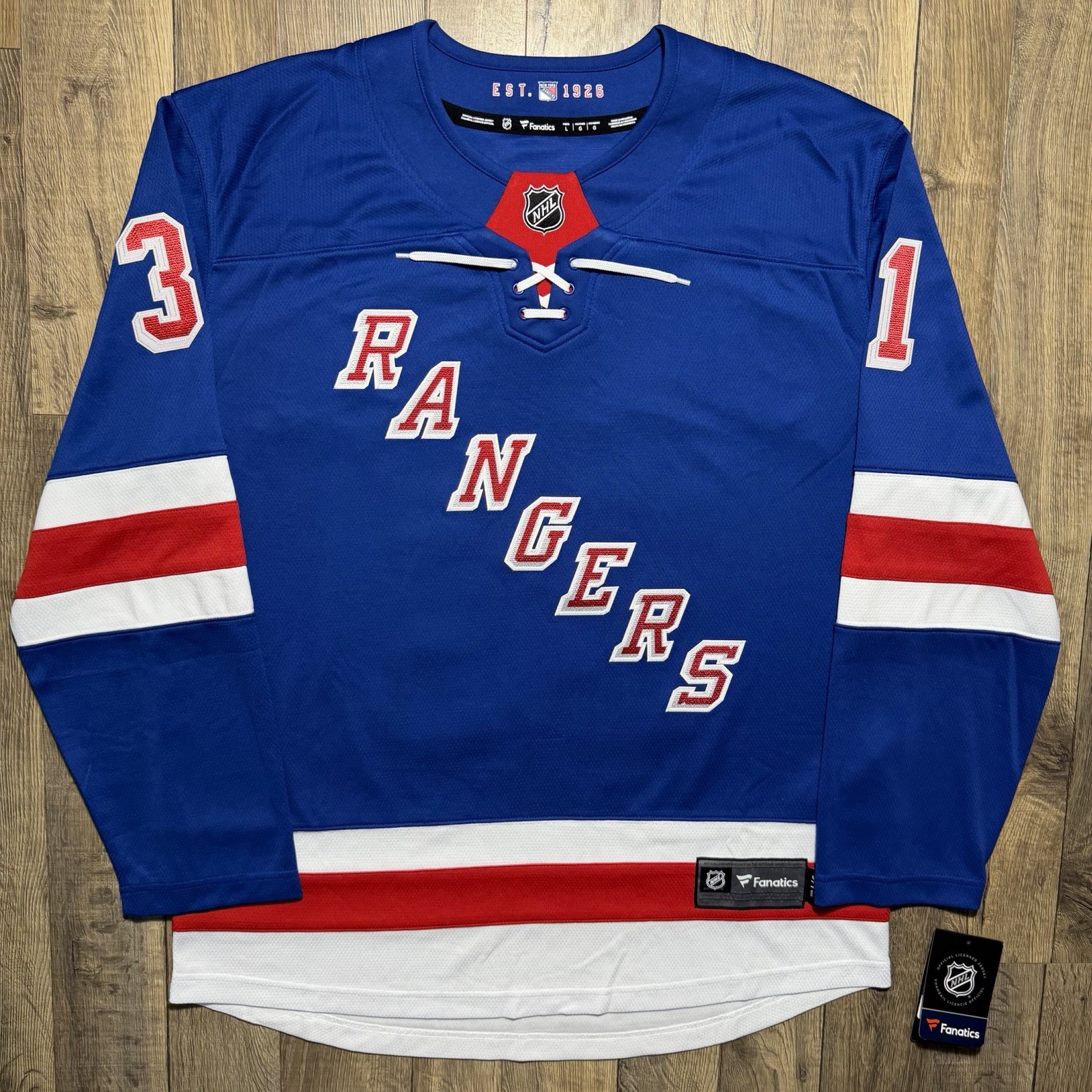 NWT New York Rangers Igor Shesterkin Fanatics Home Breakaway Player Jersey Men L