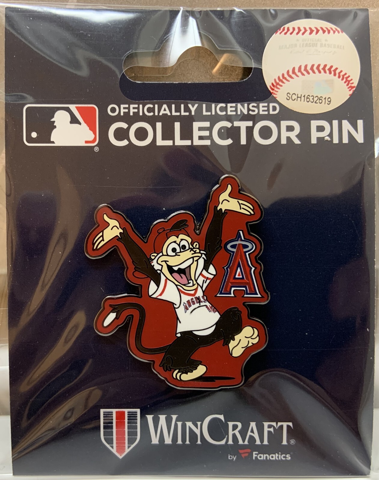 LOS ANGELES ANGELS RALLY MONKEY MASCOT COLLECTOR PIN WINCRAFT