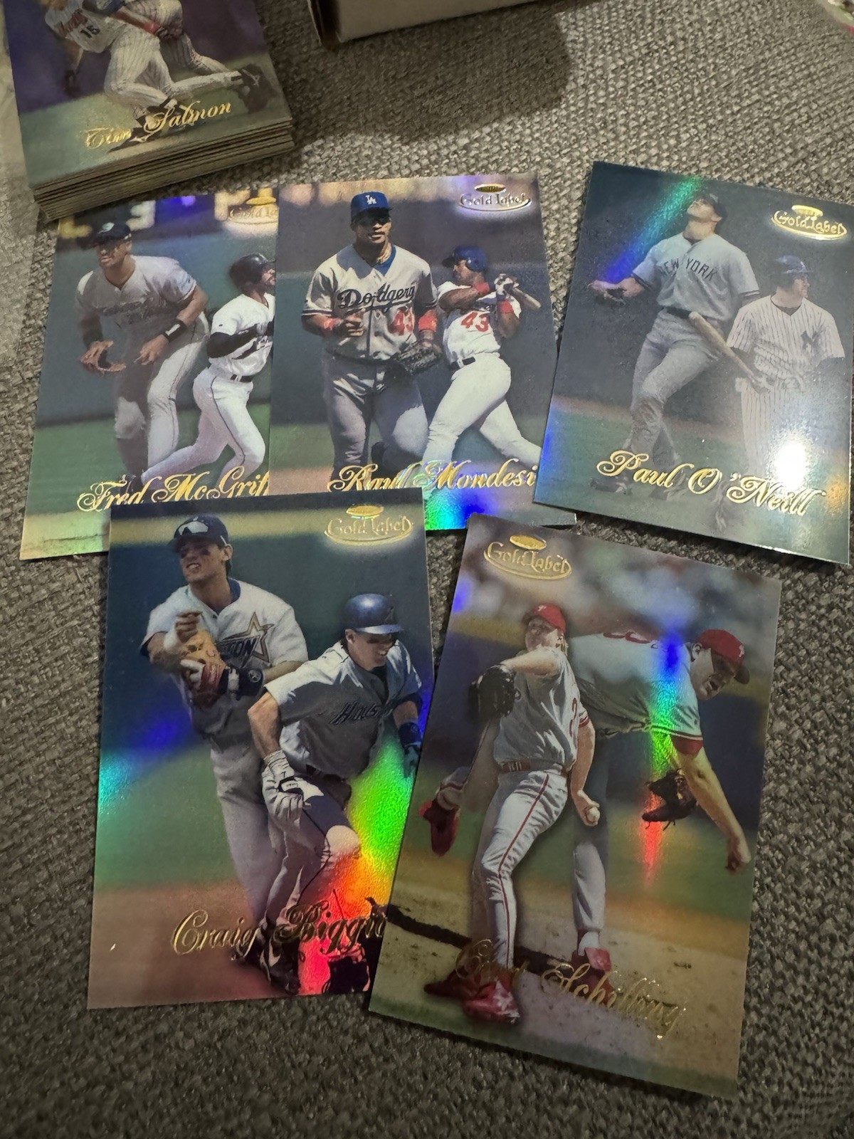 1998 Flair Showcase Baseball Row 1,2,3 Lot Of 71 & Topps Gold Label 18 Cards