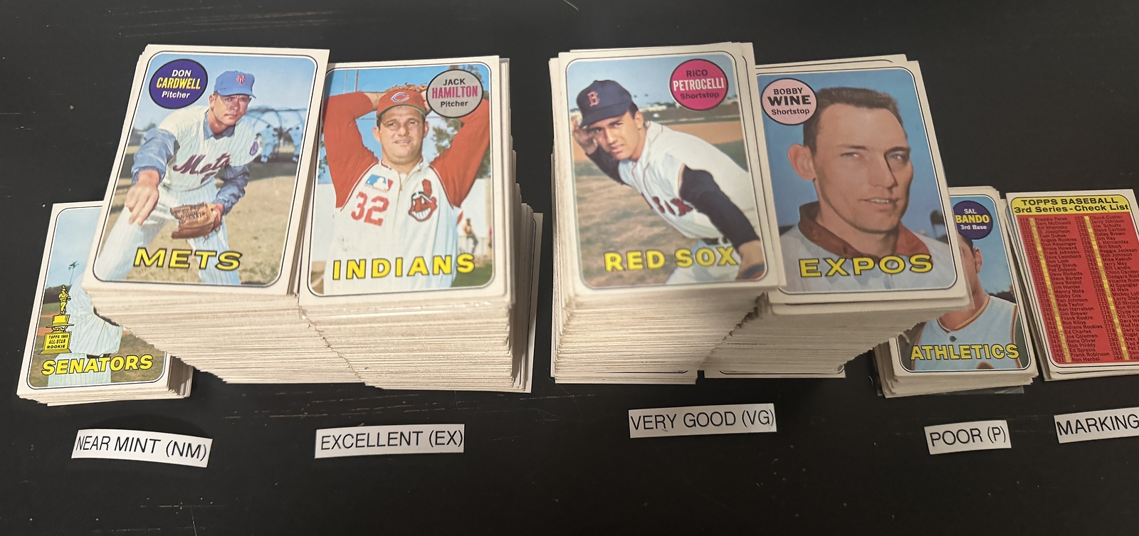 1969 Topps Baseball Cards 401-500 (P-NM) – You Pick – Complete Your Set
