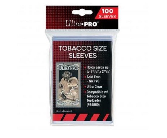(100) Ultra Pro Mini Tobacco Size Trading Card Sleeves 1 15/32″ x 2 11/16″ T-206