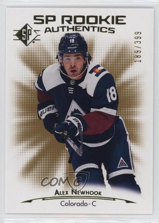 2021-22 SP Retail Authentics Gold 189/399 Alex Newhook #140 Rookie RC 14sr