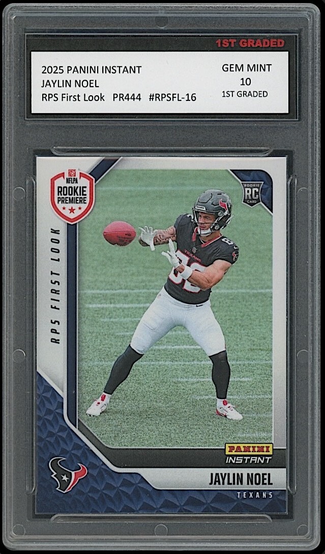 Jaylin Noel 2025 Panini Instant RPS First Look #16 Rookie Card RC 1st Graded 10