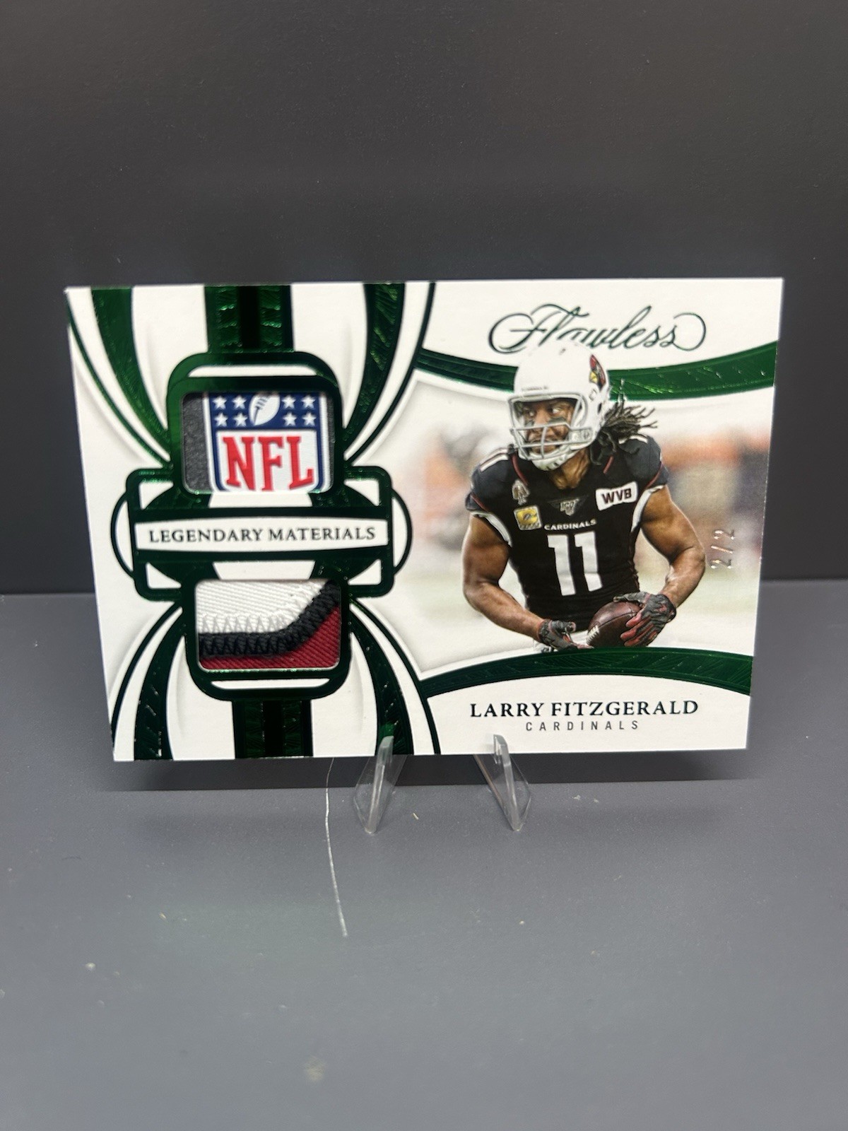 2025 Panini Flawless Football Larry Fitzgerald Legendary Materials 2/2 Cardinals