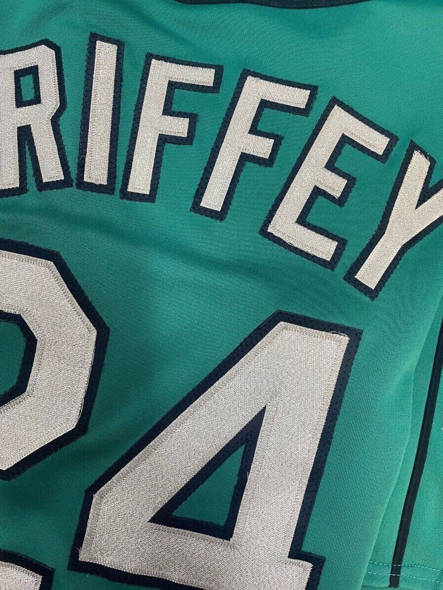 KEN GRIFFEY JR SEATTLE MARINERS 1994 TEAL GREEN THROWBACK JERSEY MAJESTIC NEW