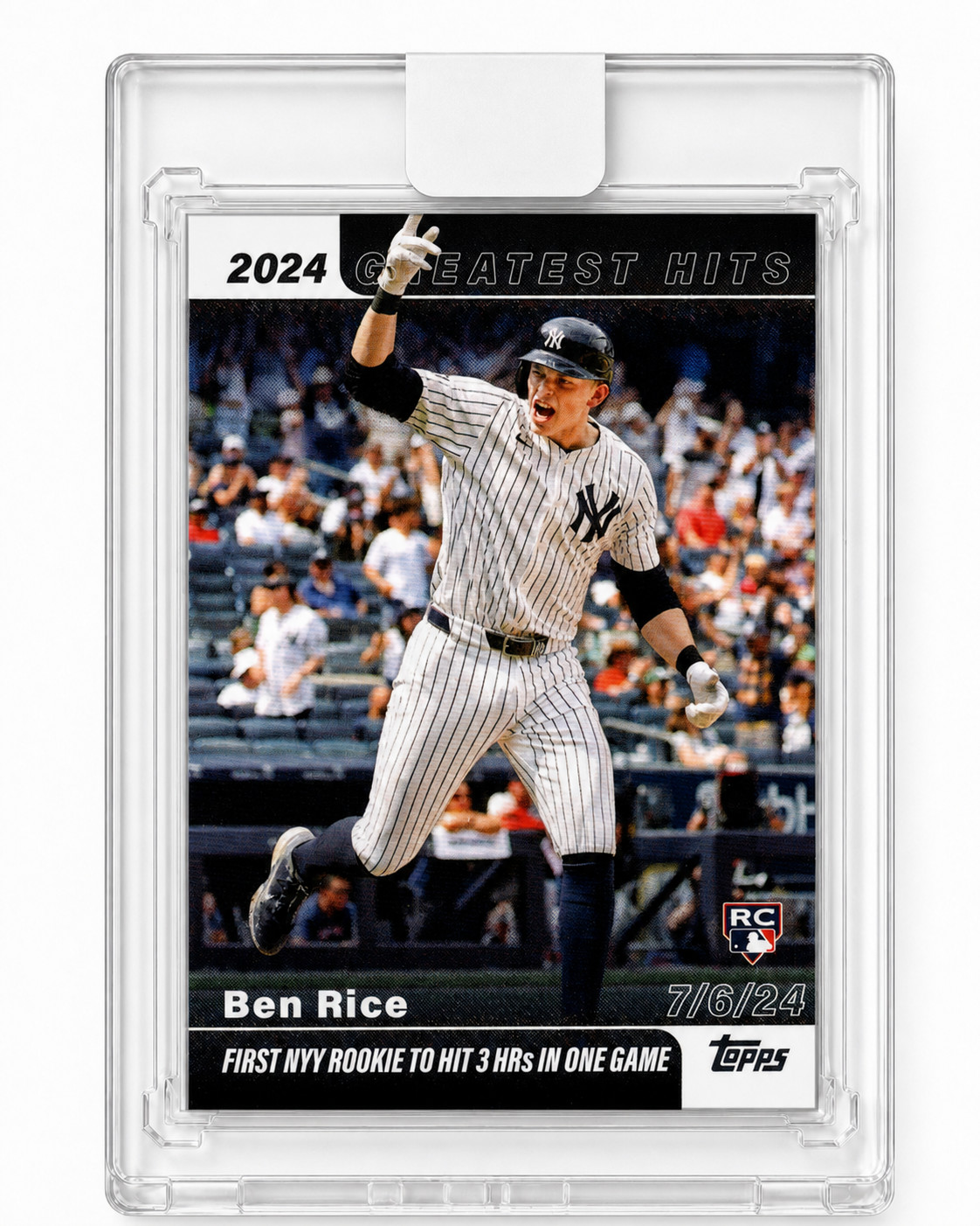 BEN RICE ROOKIE RARE ENCASED SEALED 2025 TOPPS SERIES 1 MVP ROY SP – YANKEES