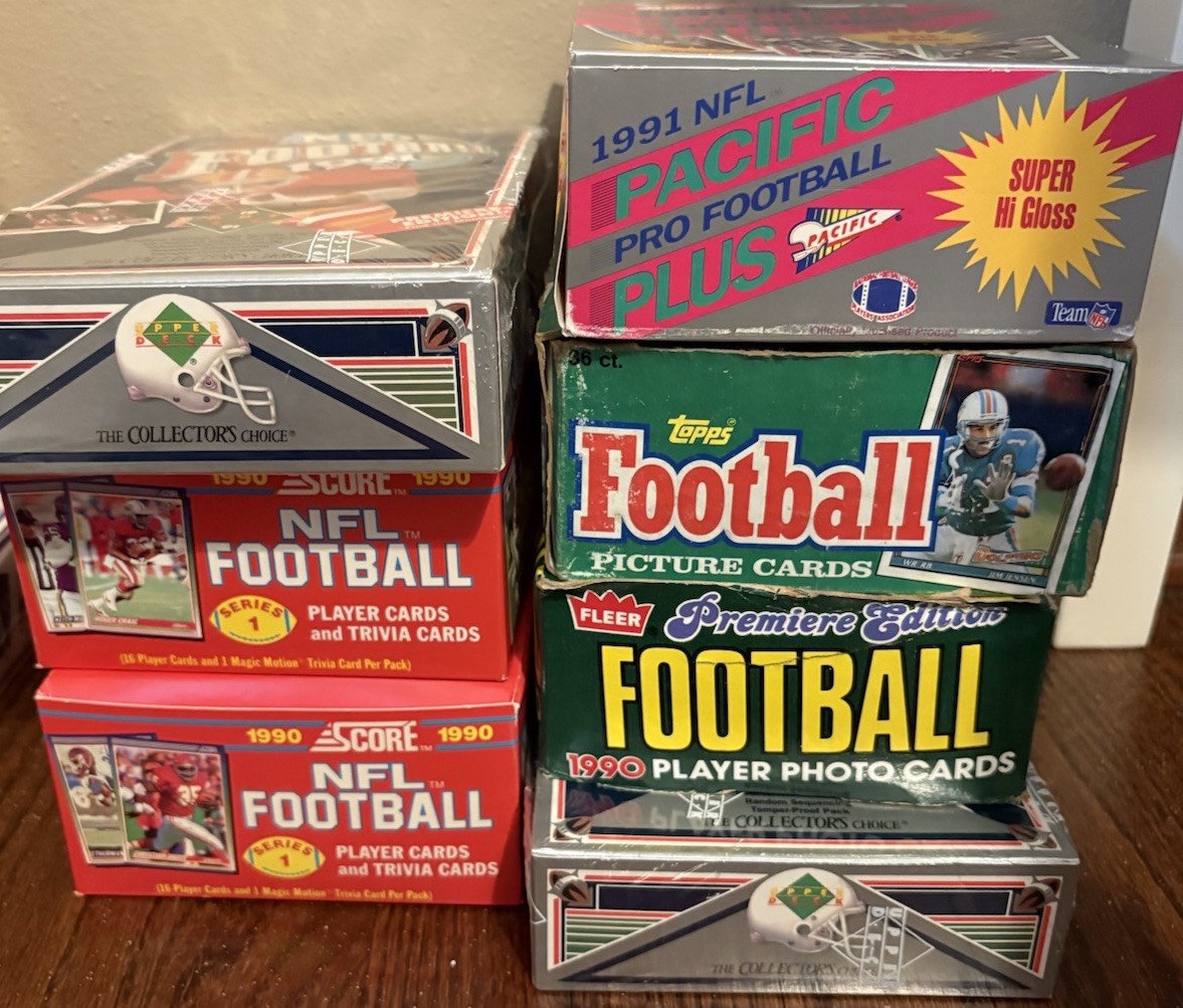 Old Baseball Multi Sports Cards Unopened Packs- 100 Card Lot Plus BONUS