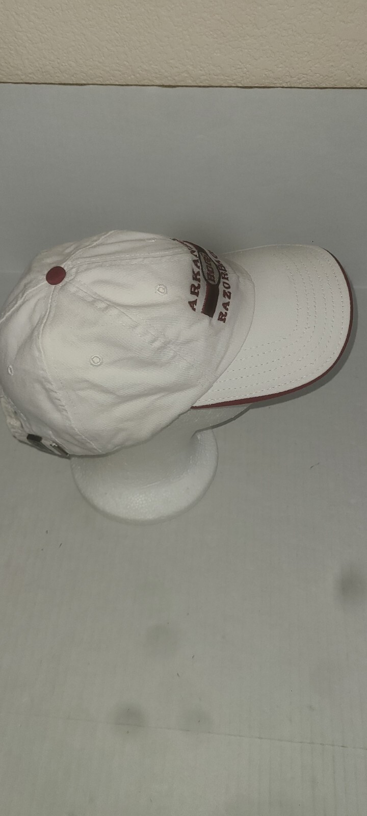 Arkansas Razorbacks Hat Adjustable Strapback White By University Square