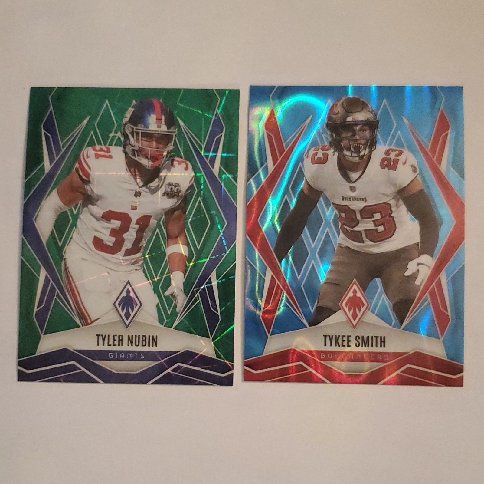 2025 Panini Phoenix Football Prizm Rookie Lot (2) Nubin #63/149 Smith #72/325