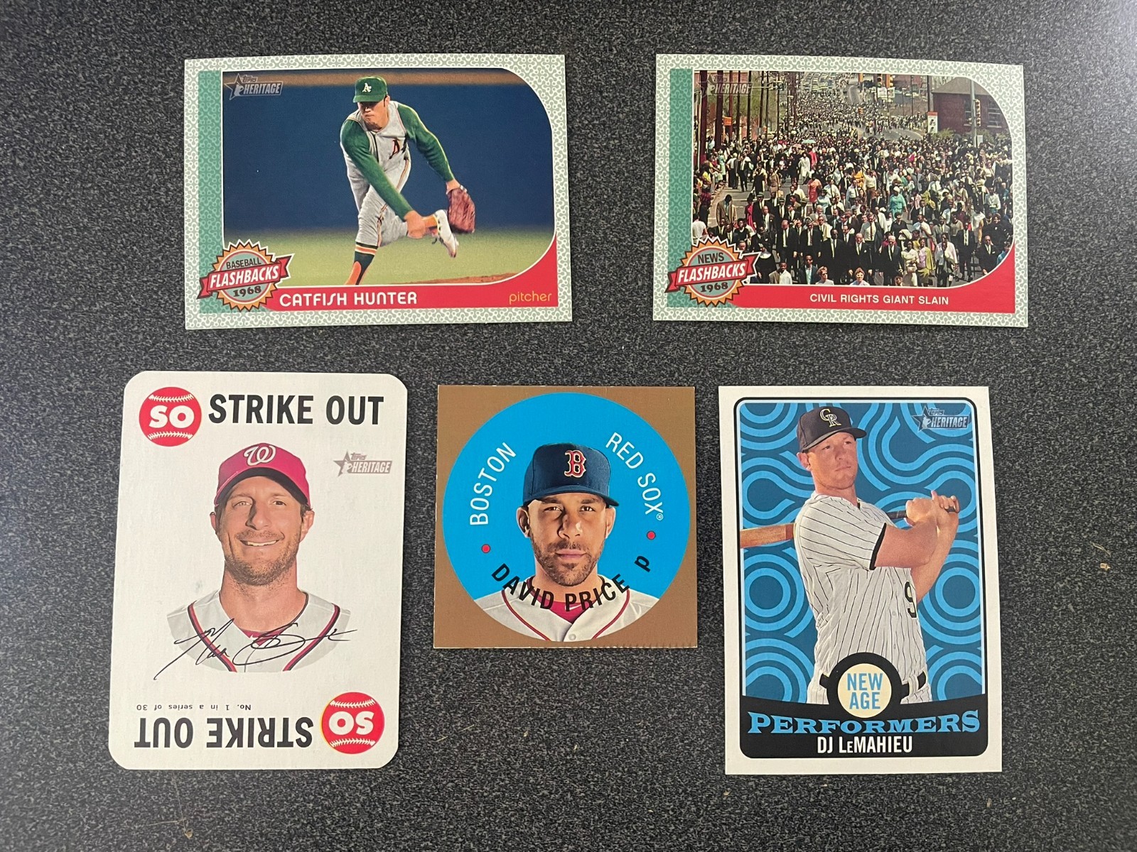 2017 Topps Heritage Inserts Game NAP Then & Now Disc Flashback – You Pick
