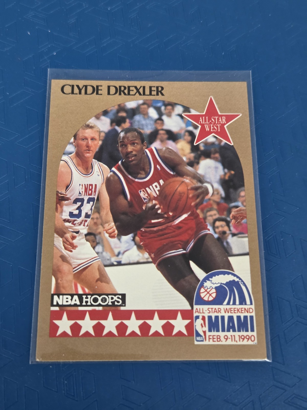 1990-91 Hoops #16 Clyde Drexler Portland Trail Blazers BASKETBALL Card 2I