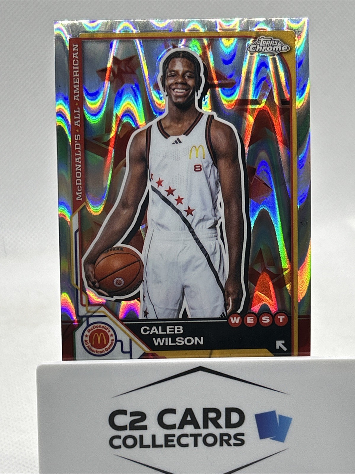 2025-26 Topps Chrome McDonald’s All American Caleb Wilson #10 Raywave Refractor