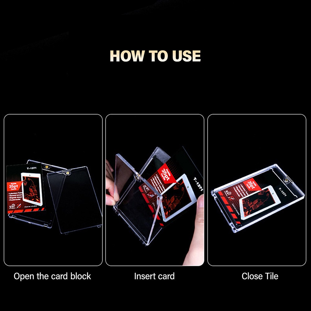 55-180PT Magnetic Card Holder For Trading Card Protector Case Hard Baseball Card