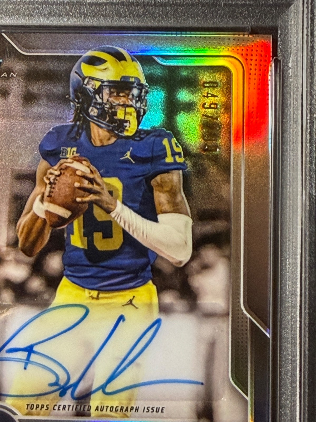 2025 Bowman Chrome U Bryce Underwood Auto 1st Refractor Auto /299 Michigan PSA 8