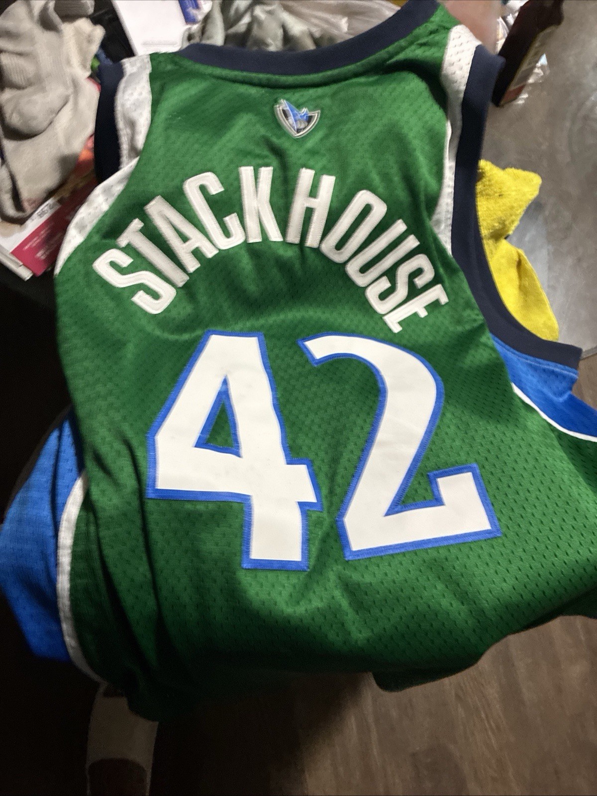 Adidas Dallas Mavericks Jerry Stackhouse #42 Jersey Green Mens Medium NBA