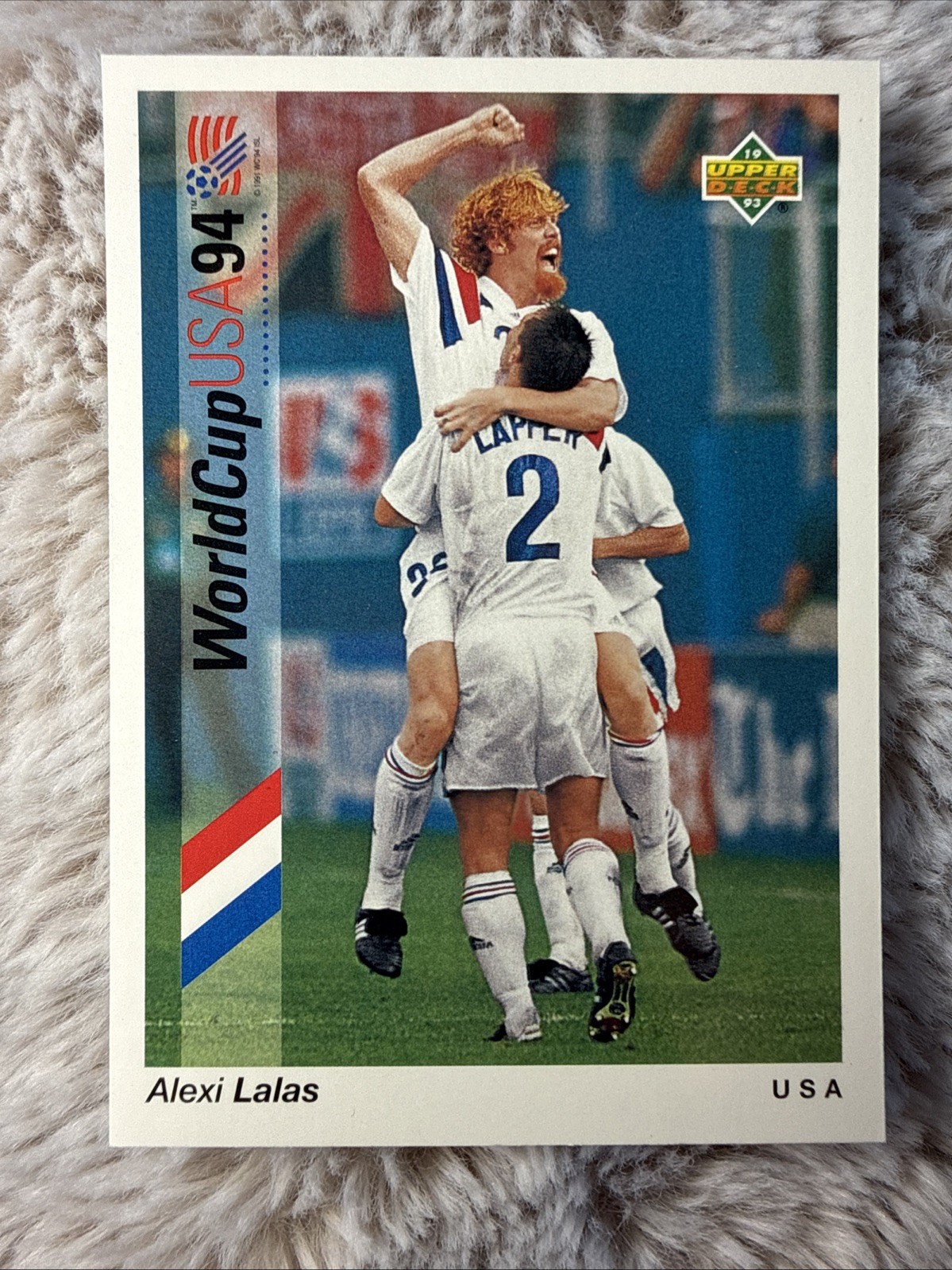 1993 Upper Deck World Cup 94 Preview English/Spanish – Alexi Lalas #22 (RC)🇺🇸