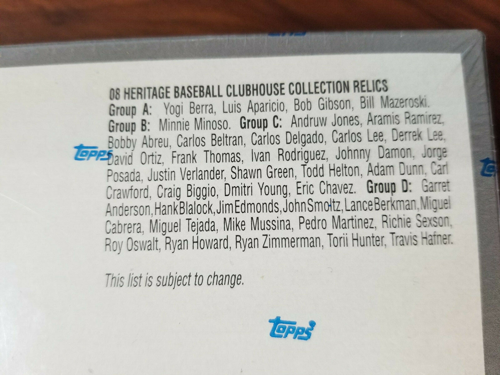 2008 Topps Heritage MLB Baseball 8 card pack and bubble gum SEE checklist inside