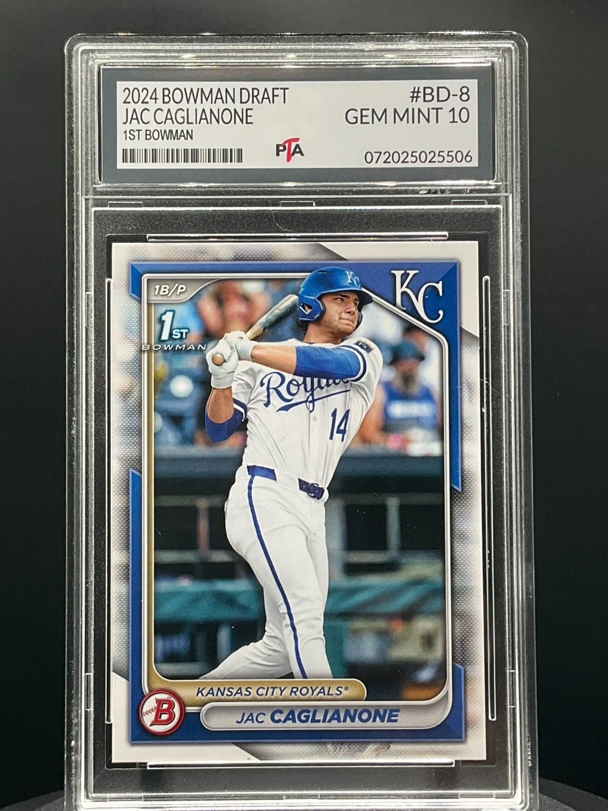 2024 Bowman Draft BD-8 Jac Caglianone 1st Bowman Rookie GRADED GEM MINT PTA 10🔥
