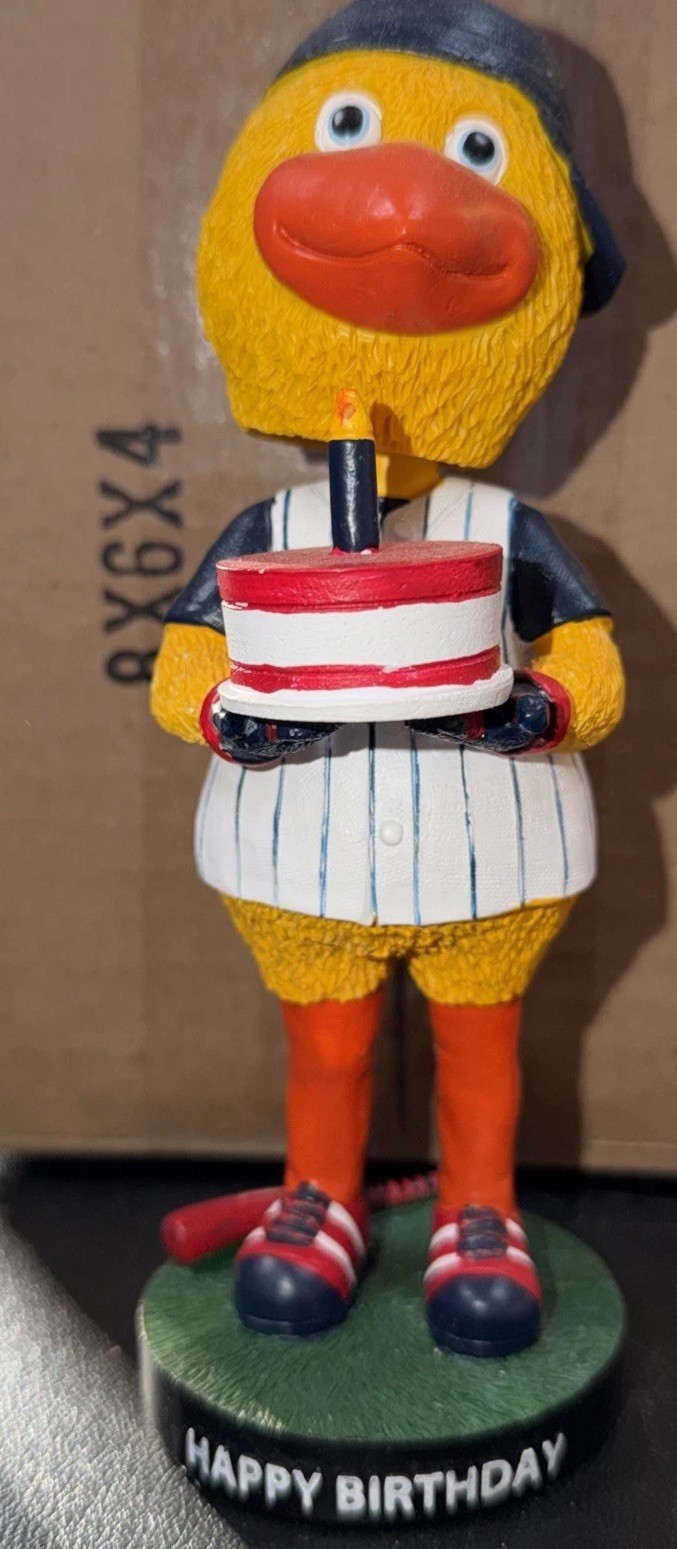 Super RARE Happy Birthday Muddy Bobblehead 1/500 Made Toledo Mudhens Mascot