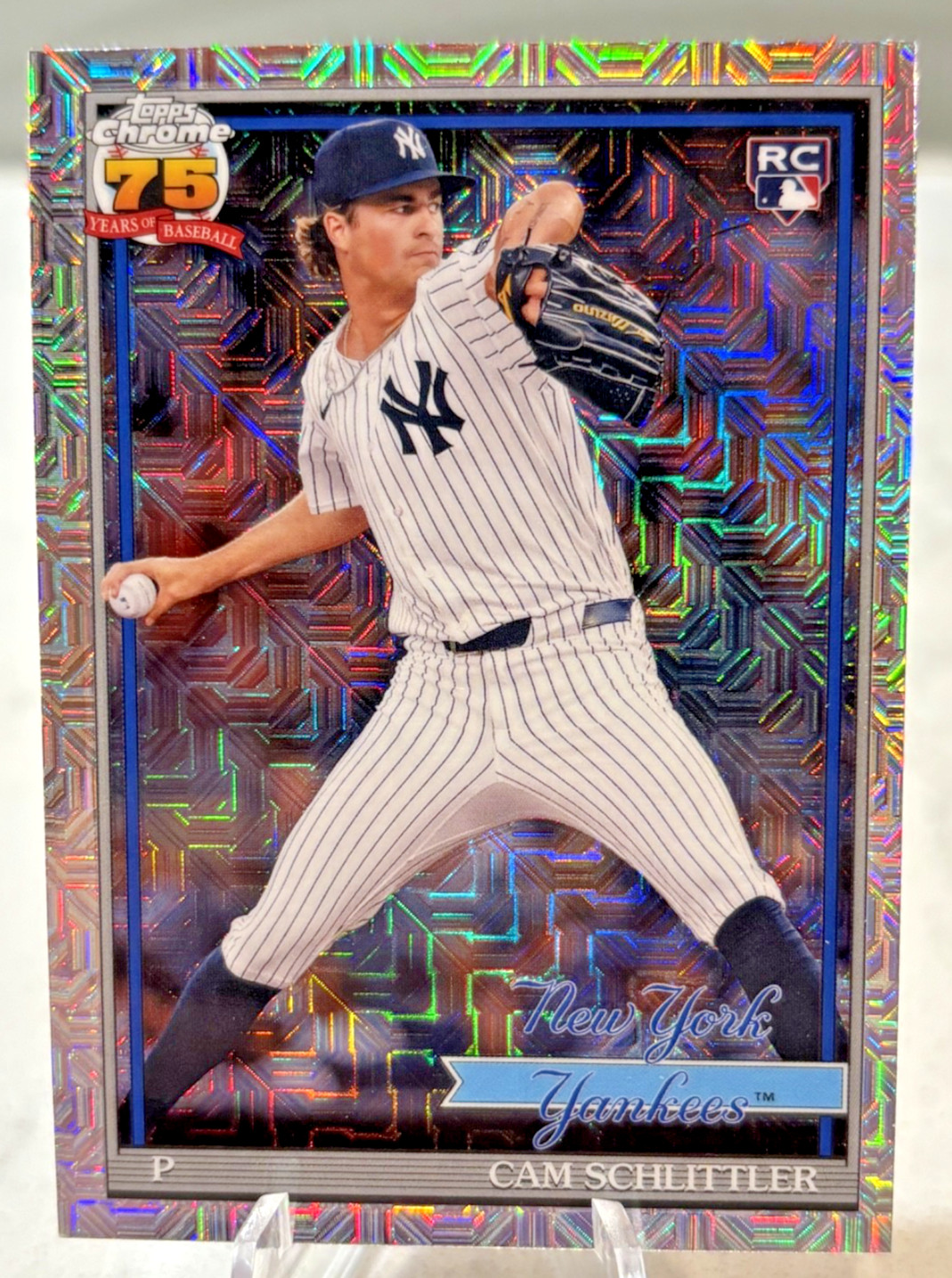 Cam Schlittler 2026 Topps 75th Anniversary Mojo Refractor RC 91C-94