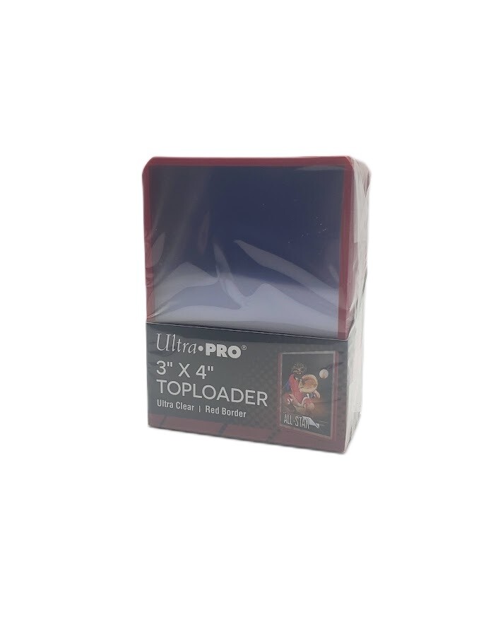 (25) Ultra Pro Red Border ACEO Toploaders 3×4 Topload Trading/Art Card Holders