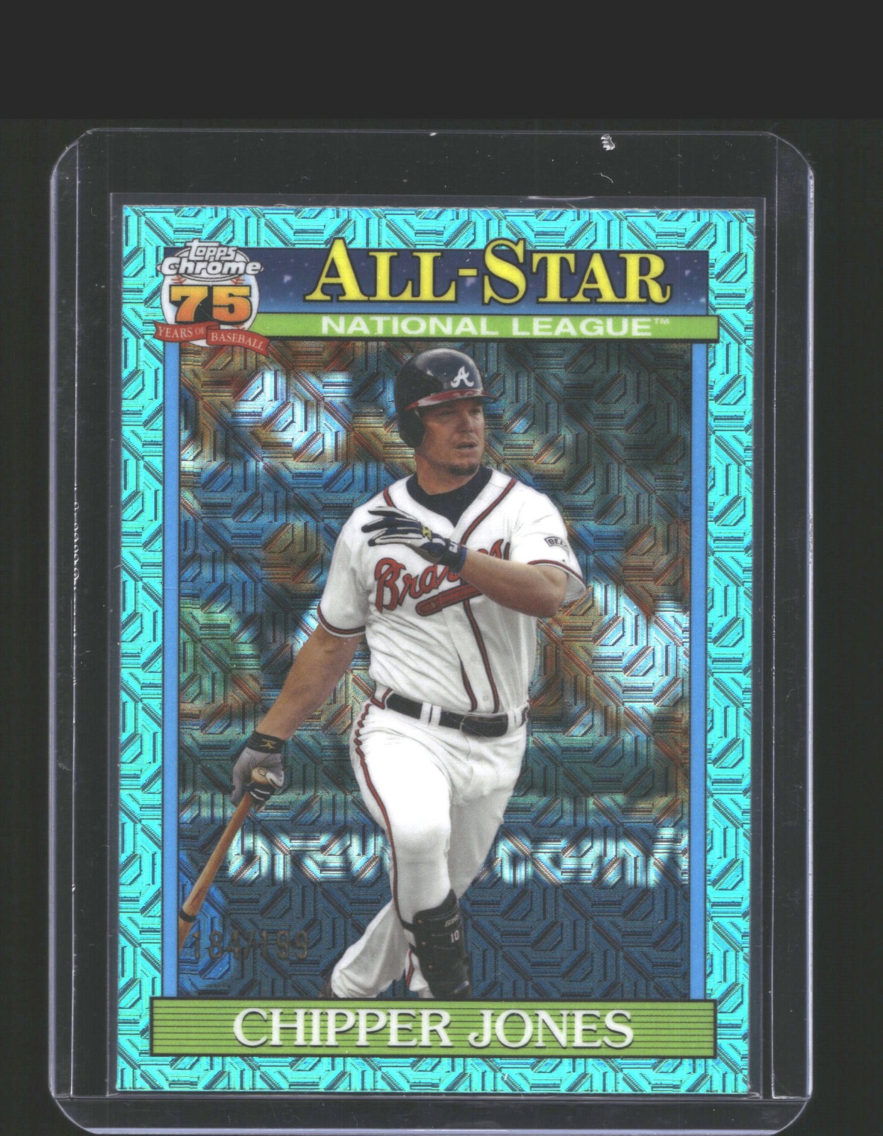2026 Topps Chipper Jones 1991 Topps Baseball 35th Chrome All-Stars Aqua /199