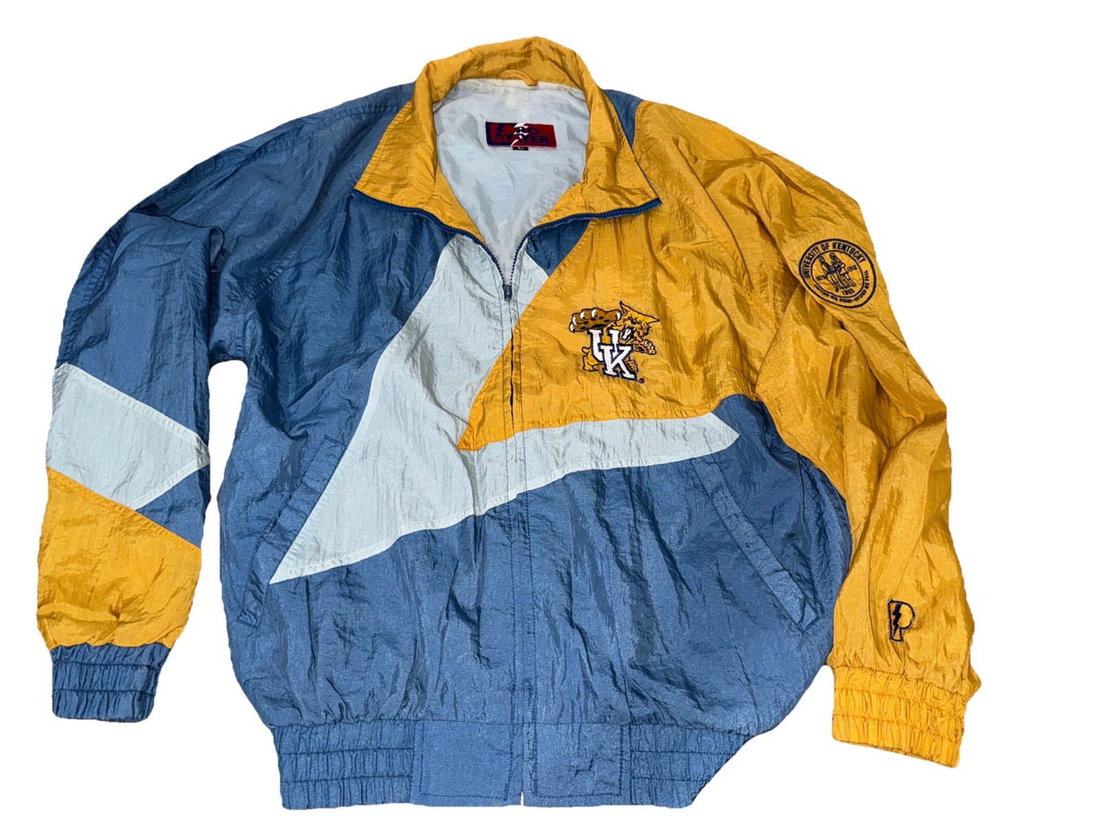 Vintage 90’s Pro Player Kentucky Wildcats Light Jacket Track Top Mens Blue Sz L