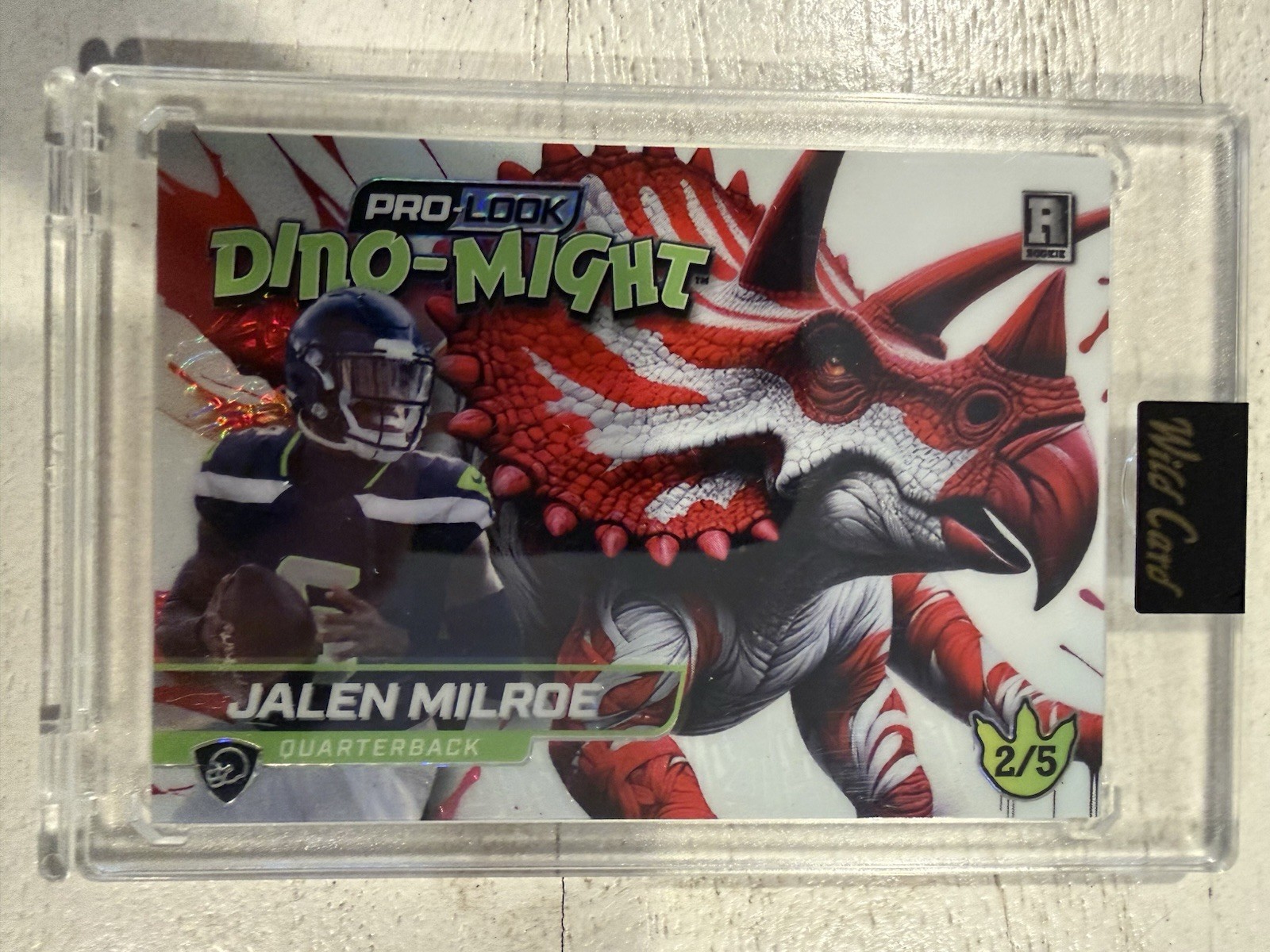 2025 Wild Card Pro Look Dino-Might Jalen Milroe RC 2/5 Rookie SSP Alabama QB
