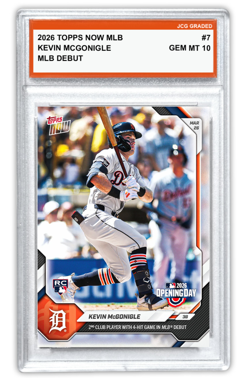Kevin Mcgonigle 2026 Topps Now MLB #7 Tiger RC Graded Gem Mint 10