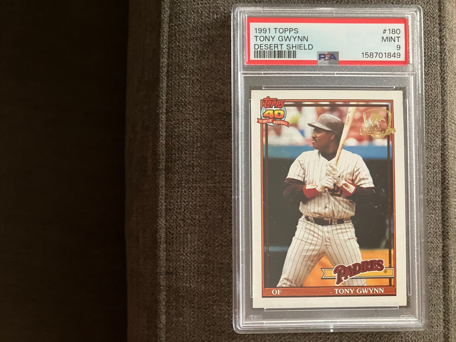 1991 Topps Desert Shield #180 Tony Gwynn PSA 9 Mint