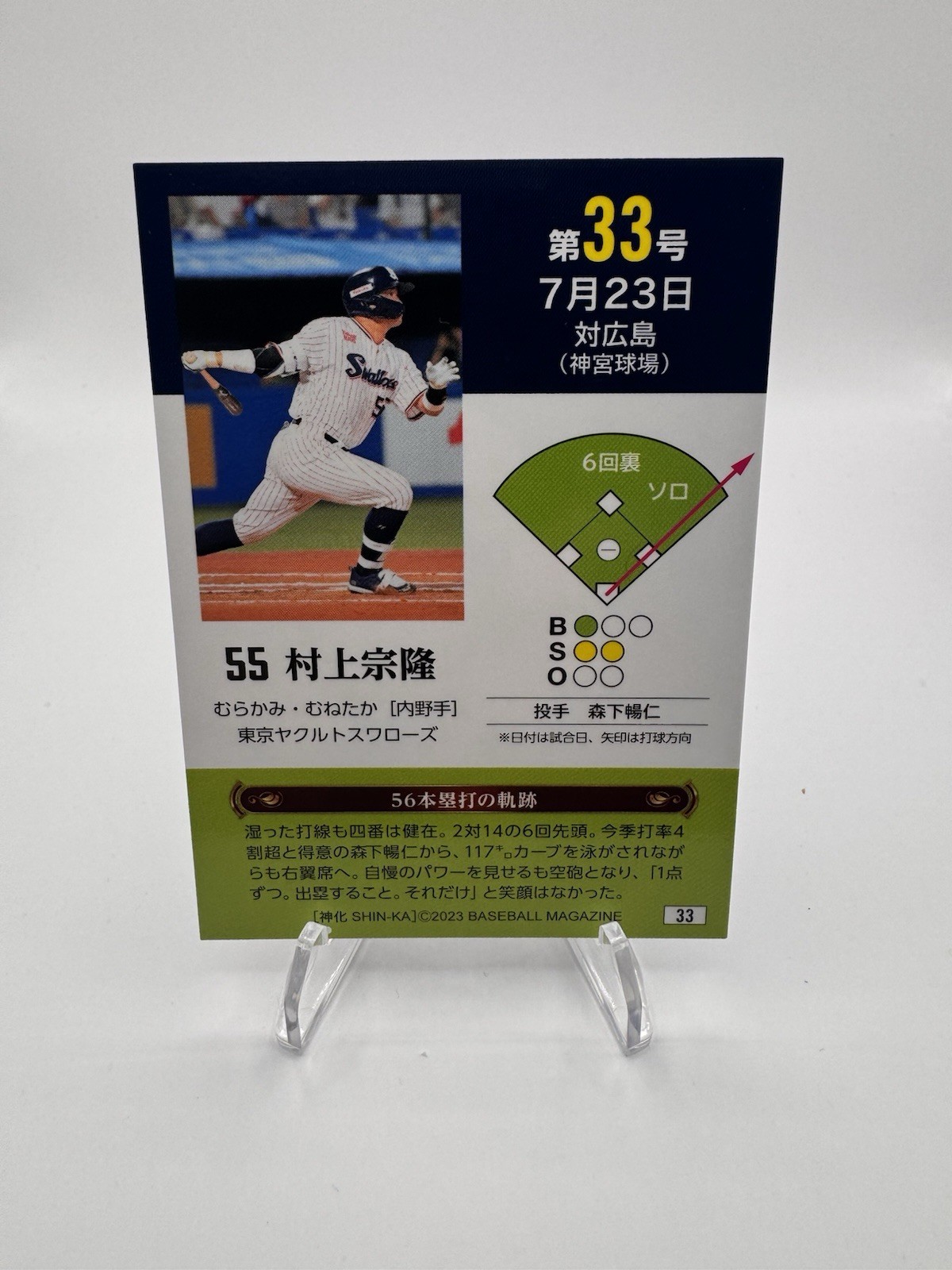 2023 BBM Munetaka Murakami Shin-Ka – Munetaka Murakami #33 (RC)