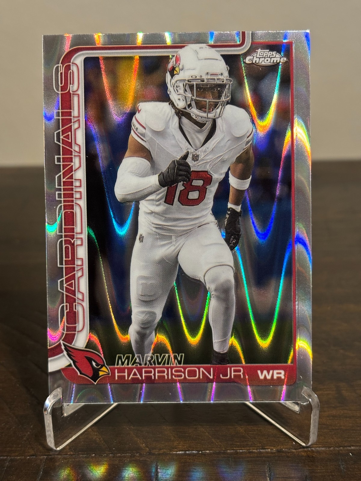 2025 Topps Chrome – Marvin Harrison Jr. #1 RayWave Refractor