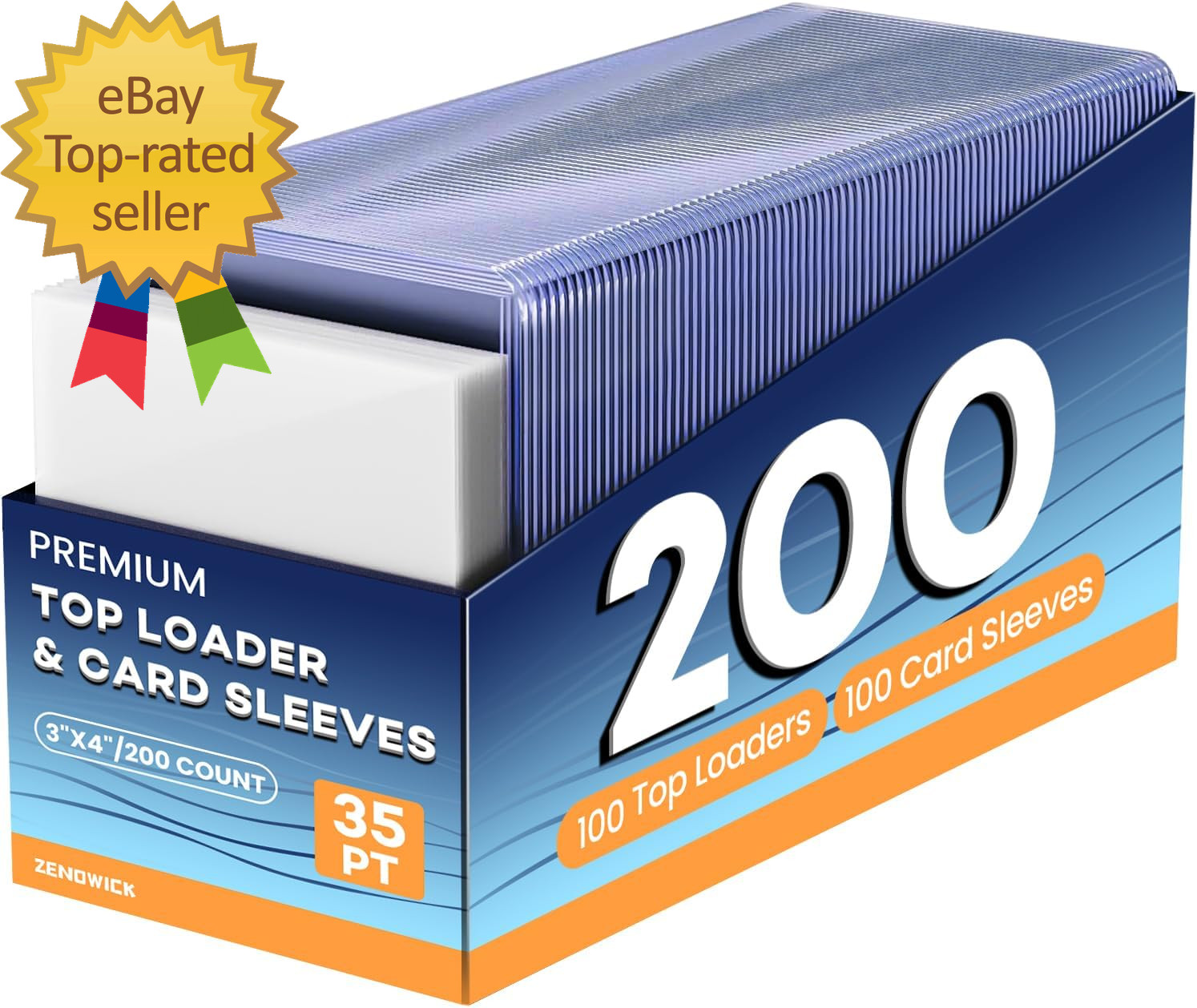 200 Card Sleeves Top Loaders for Cards, 3″ X 4″ Hard Plastic Toploaders, Basebal