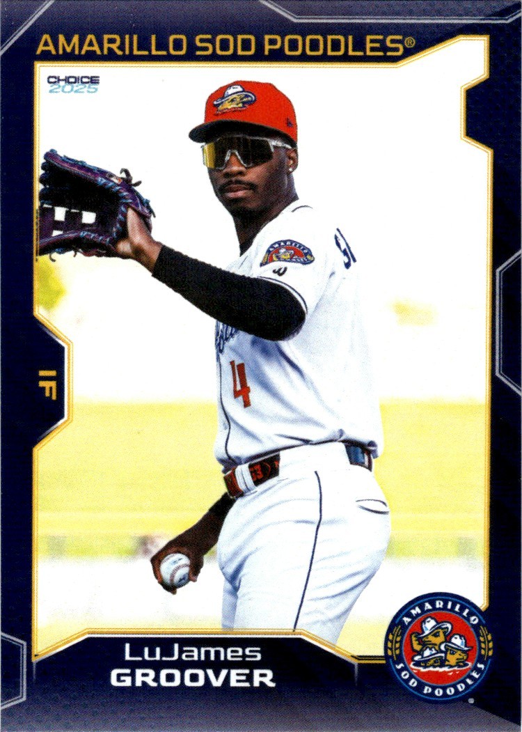 2025 LuJames Groover Choice Minor League Rookie Card Amarillo Sod Poodles
