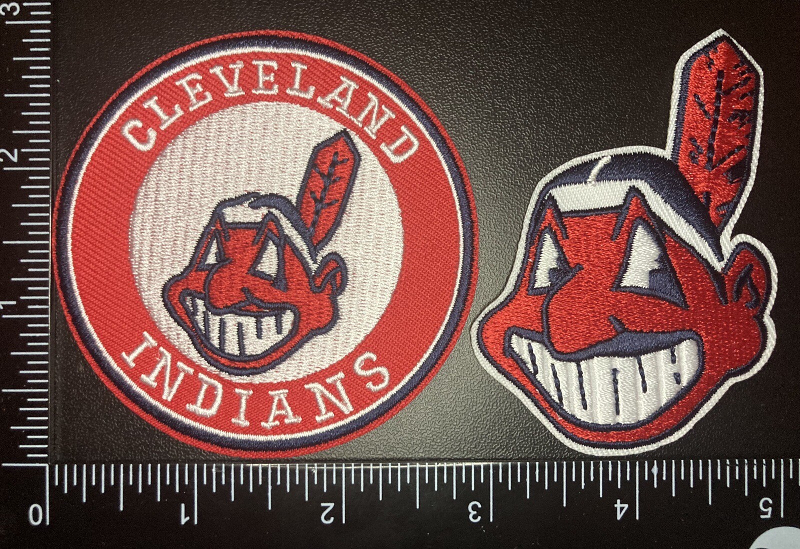 2 Set CLEVELAND INDIANS / GUARDIANS CHIEF WAHOO MLB BASEBALL EMBROIDERED PATCH
