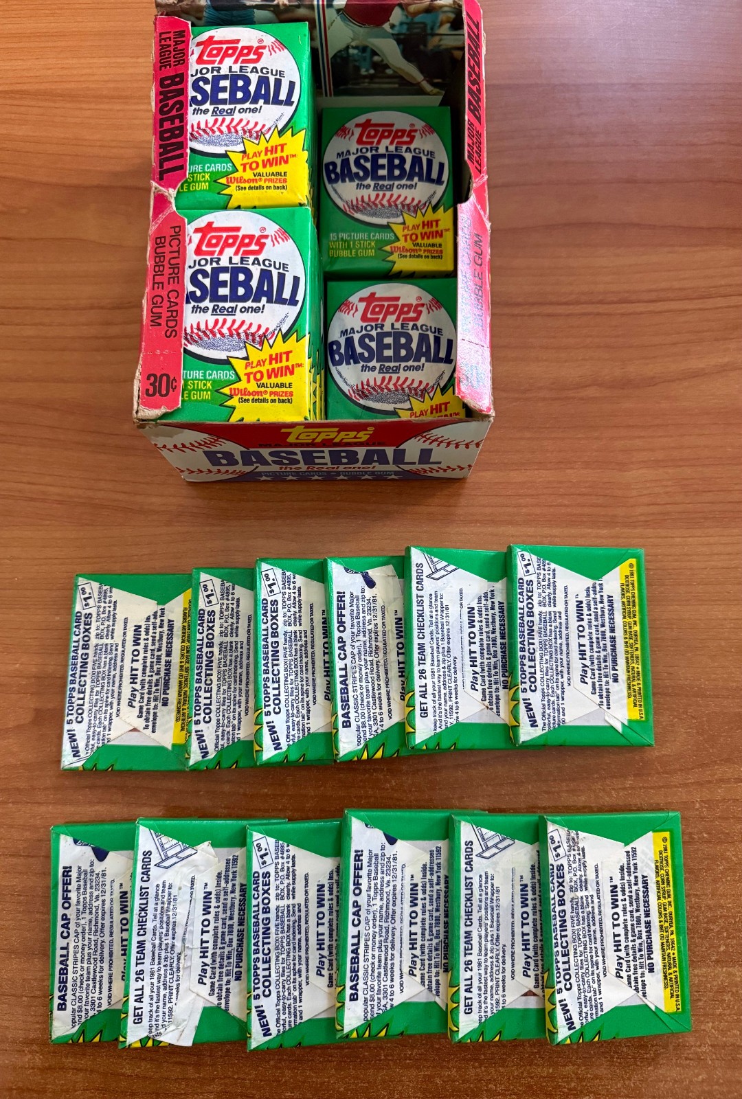 vintage ONE 1981 TOPPS BASEBALL WAX PACK from JUST OPENED WAX BOX – SEE VIDEO