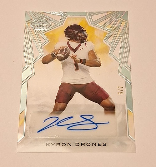 2025 Leaf Trinity Signatures Clear Light Blue #CA-KD1 Kyron Drones XRc Auto #5/7
