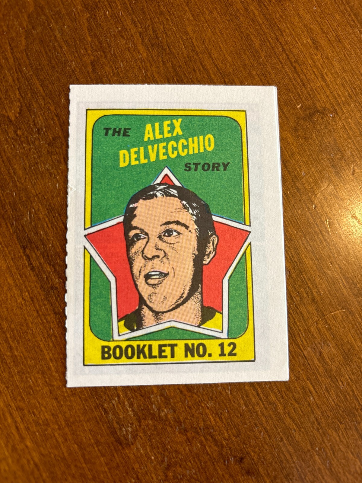 Alex Delvecchio 1971-72 Topps Story Booklet #12 Detroit Red Wings HOF
