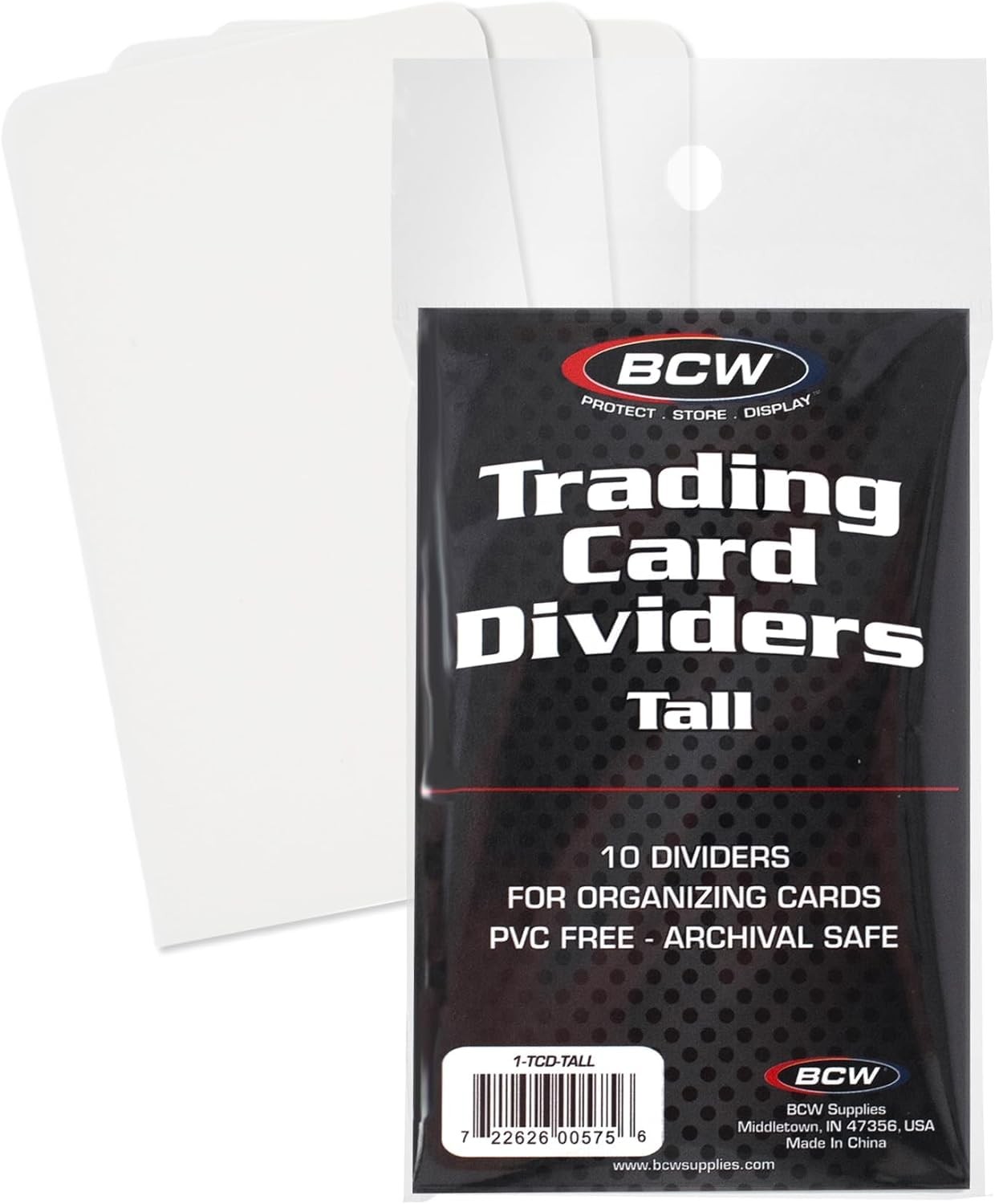 Tall Trading Card Dividers – 50 ct | Archival Quality, Write-On Index Tab, 3 …