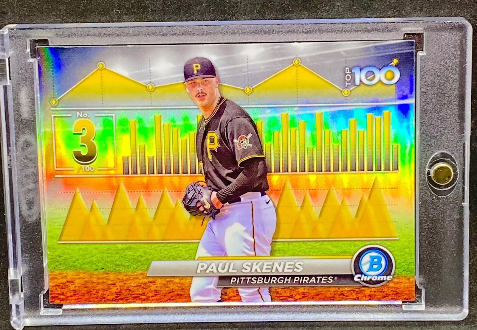 Paul Skenes RARE ROOKIE RC REFRACTOR BOWMAN CHROME INVESTMENT CARD PIRATES ROY