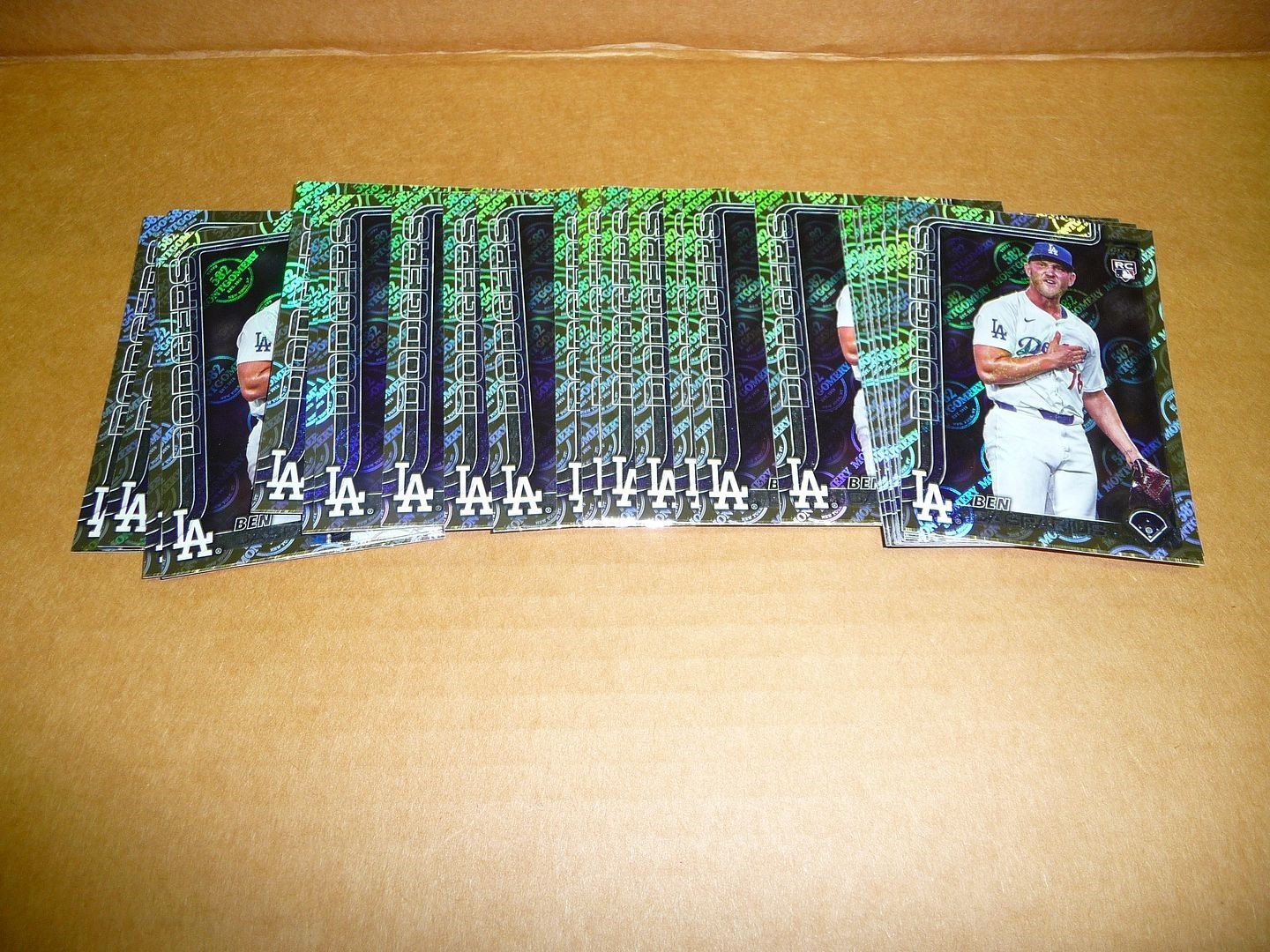 2025 Topps 582 MONTGOMERY CLUB FOIL LOT OF 33 CARDS BEN CASPARIUS DODGERS #384