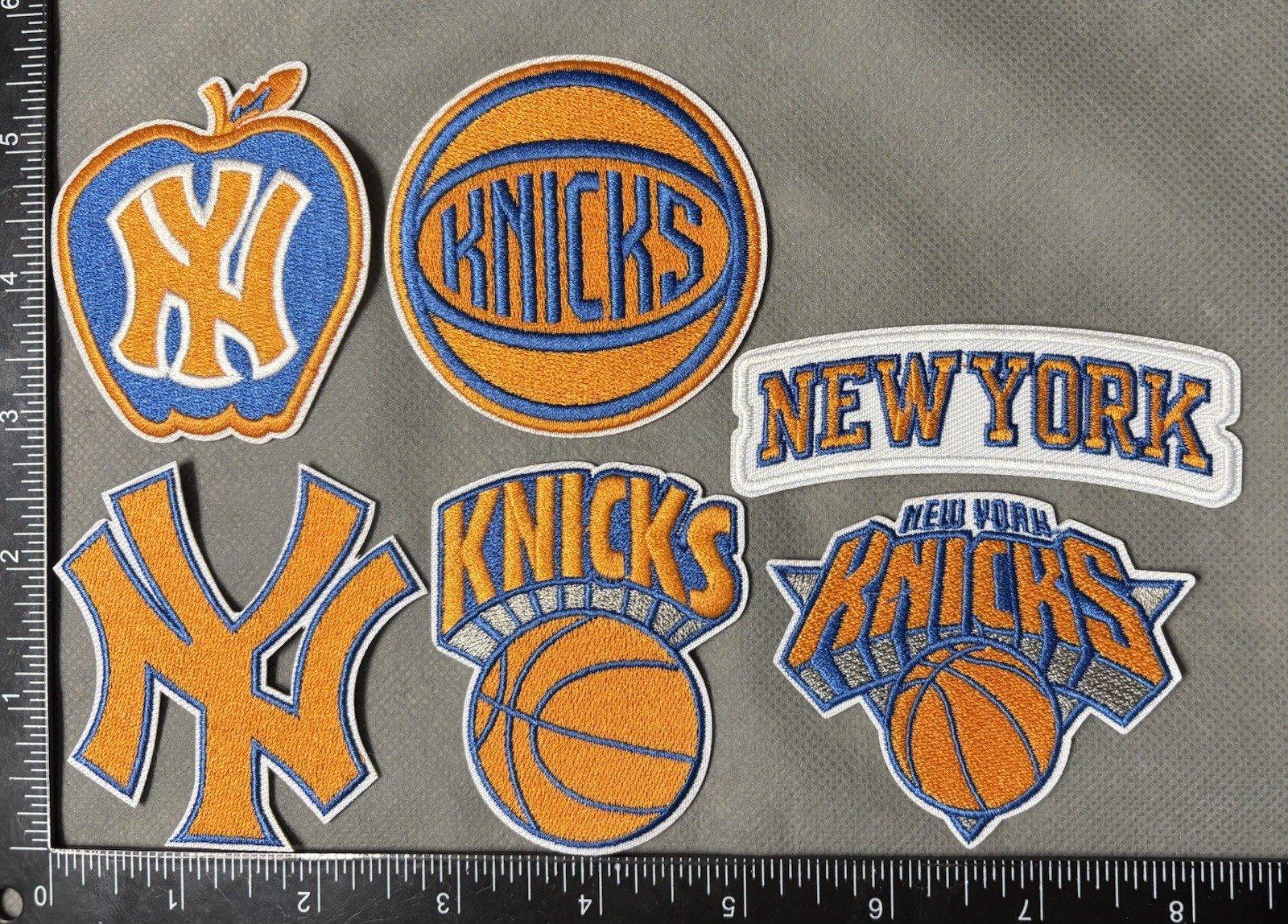 Lot Set Of 6 New York Knicks NBA Basketball Embroidered Iron On Patches