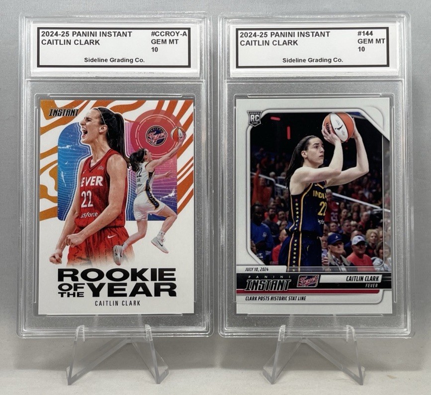 Caitlin Clark Rookie Set Graded Gem Mint 10 Panini Instant & Rookie of the Year