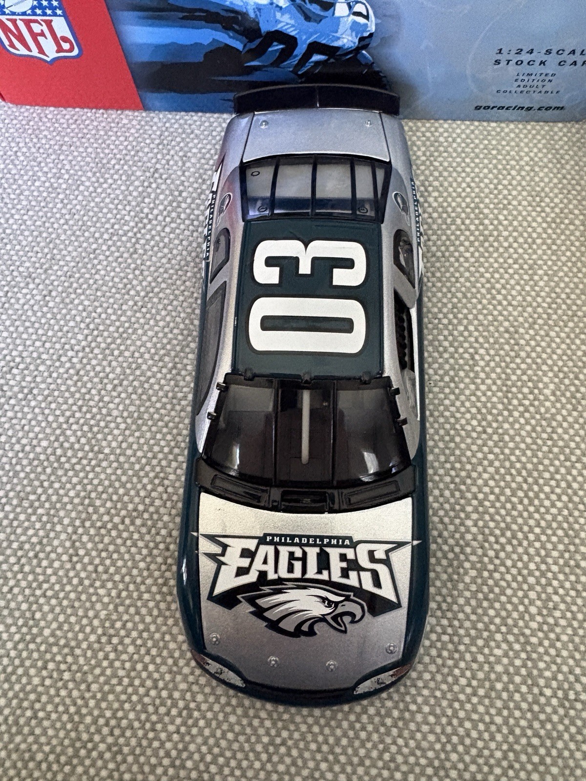 2003 Philadelphia Eagles 1/24 Action /929 Diecast Car Inaugural Year NFL Racing